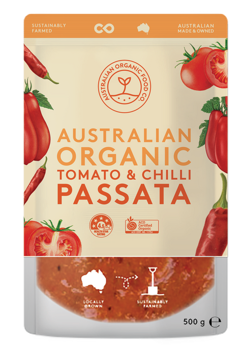 Australian Organic Food Co Tomato & Chilli Passata