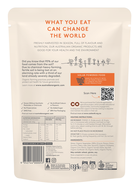 Australian Organic Food Co 8 Vegetable Minestrone Soup