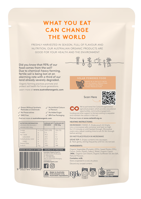 Australian Organic Food Co Pumpkin & Sweet Potato Soup