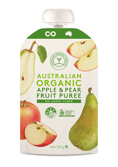 Australian Organic Food Co Fruit Puree - Apple & Pear