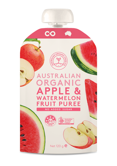 Australian Organic Food Co Fruit Puree - Apple & Watermelon