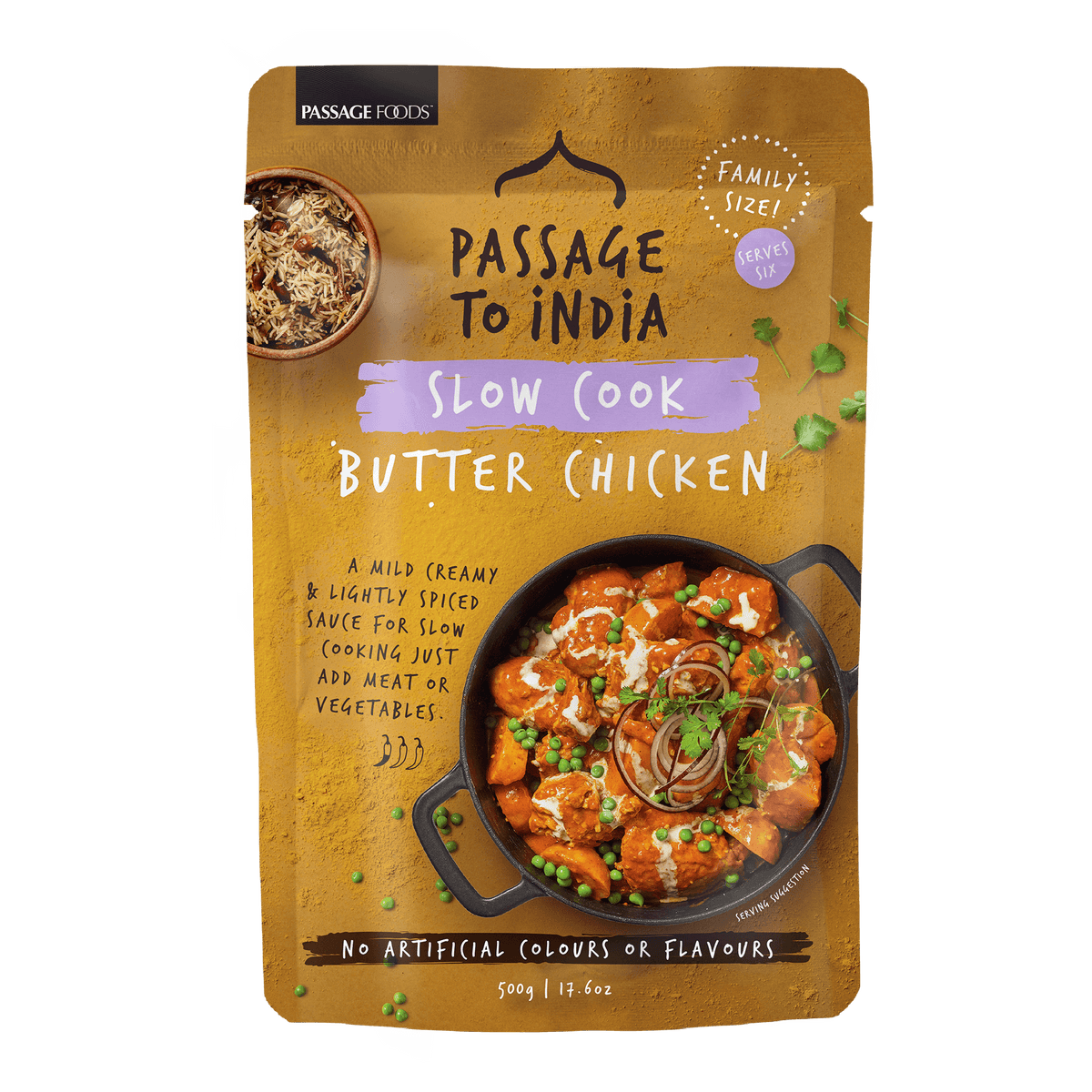 Aus Pantry Passage to India Slow Cook Butter Chicken Simmer Sauce AUS PANTRY