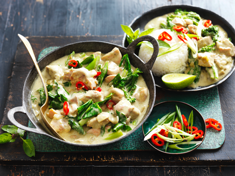Green Thai Curry With Asian Greens