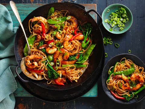 Honey & Soy Prawn Noodle Stir-Fry