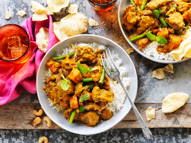 Beef Korma With Pumpkin And Beans