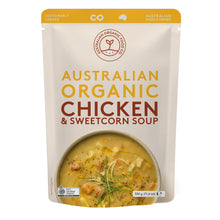 Load image into Gallery viewer, Australian Organic Food Co Chicken &amp; Sweetcorn Soup
