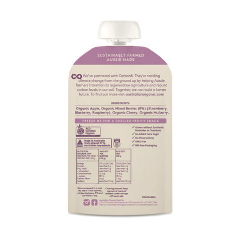 Australian Organic Food Co. Fruit Puree - Mixed Berry