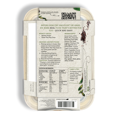 Celebrate Health - Thai Green Veg Curry with Ancient Grains Lunch Bowl