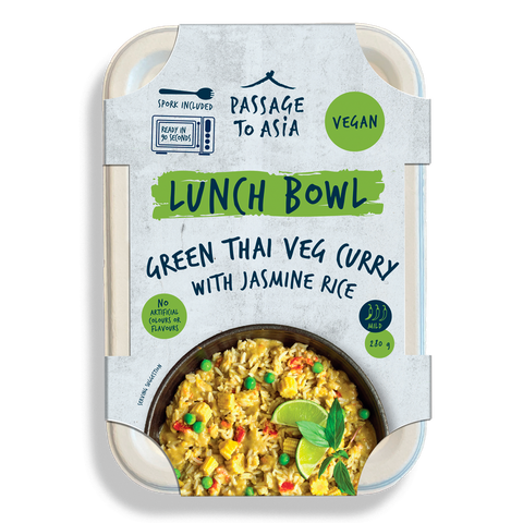 Passage to Asia - Green Thai Veg Curry with Jasmine Rice Lunch Bowl