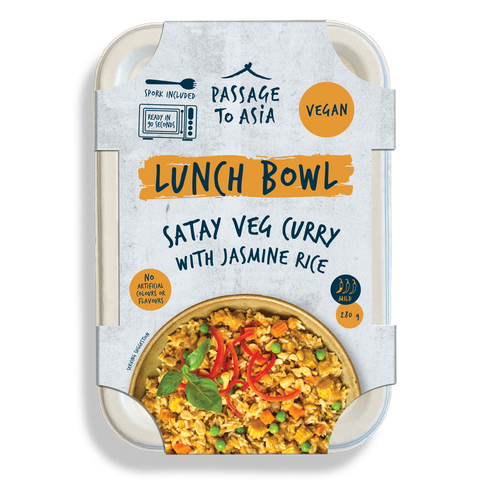 Passage to Asia - Satay Veg Curry with Jasmine Rice Lunch Bowl