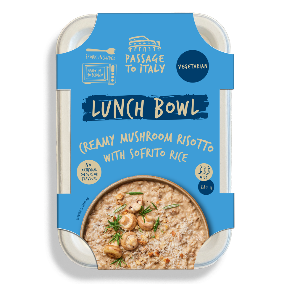 Passage to Italy - Creamy Mushroom Risotto with Sofrito Rice Lunch Bow ...