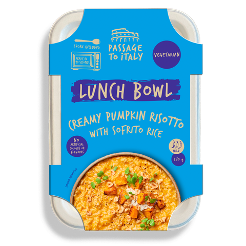 Passage to Italy - Creamy Pumpkin Risotto with Sofrito Style Risotto Rice Lunch Bowl