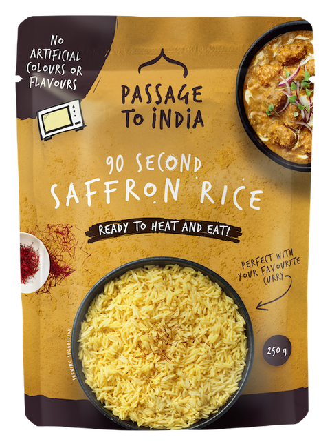 Passage to India - 90 Second Saffron Rice