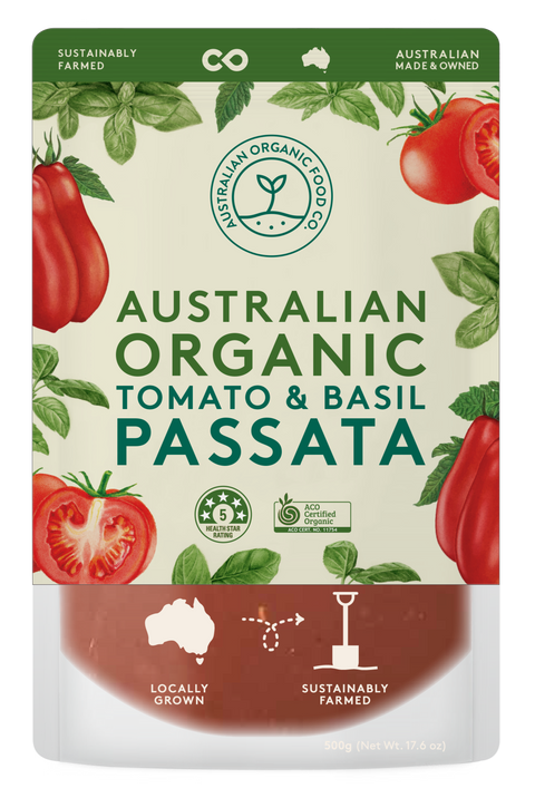Australian Organic Food Co Tomato & Basil Passata