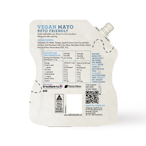 Celebrate Health Vegan Mayonnaise - 250g Pouch