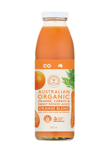 Australian Organic Food Co Orange Blend - Orange, Carrot & Sweet Potato Juice BEST BEFORE MARCH 7 2024