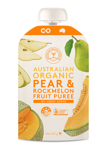 Australian Organic Food Co Fruit Puree - Pear & Rockmelon