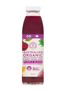 Australian Organic Food Co Purple Blend - Beetroot, Orange, Carrot, Sweet Potato Juice