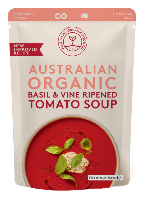Australian Organic Food Co Tomato & Basil Soup