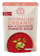 Load image into Gallery viewer, Australian Organic Food Co Tomato &amp; Basil Soup
