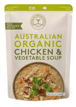 Load image into Gallery viewer, Australian Organic Food Co Chicken &amp; Vegetable Soup

