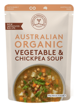 Load image into Gallery viewer, Australian Organic Food Co Chickpea &amp; Vegetable Soup
