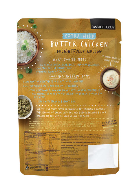 Passage to India - Extra Mild Butter Chicken Simmer Sauce
