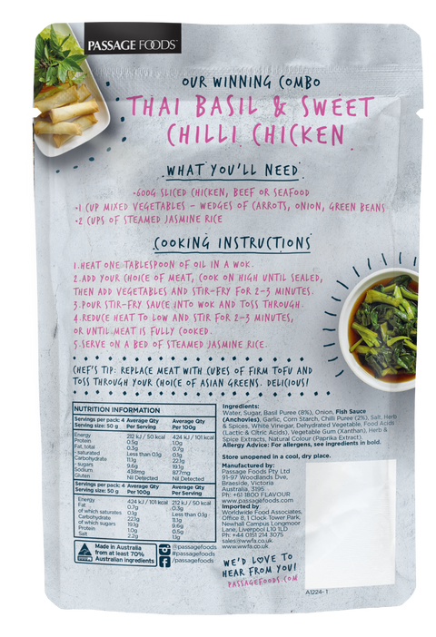 Passage to Asia - Thai Basil & Sweet Chilli Stir-Fry Sauce