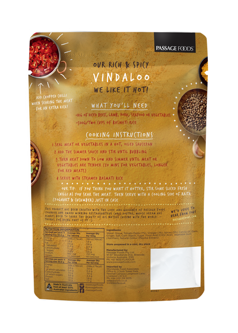 Passage to India - Vindaloo Curry Simmer Sauce